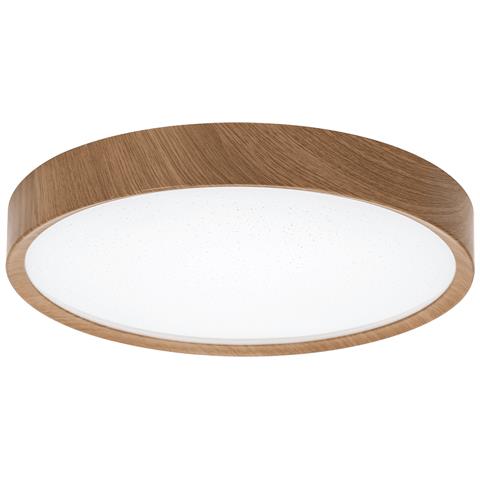 Plafoniera Led Soffitto Effetto Legno Ø38cm 24w 2700lm 6500k Fredda - Foto 1