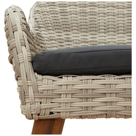 Sedia da giardino con cuscini 2 pcs Grigio chiaro in Polyrattan - Foto 9