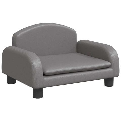 Lettino per Cani Grigio 50x40x30 cm in Similpelle - Foto 1