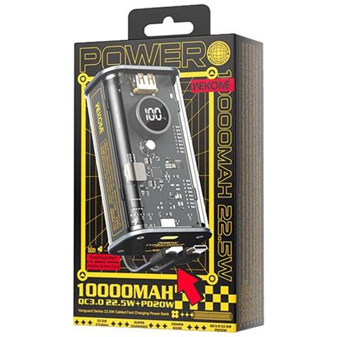 Powerbank 10000mah Usb-c / Lightning Pd 20w Serie Vanguard Ricarica Rapida, Nero - Foto 2