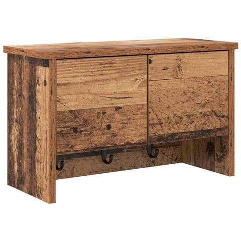 Appendiabiti a muro con porta Legno vecchio 50 x 20 x 30 cm - Foto 1