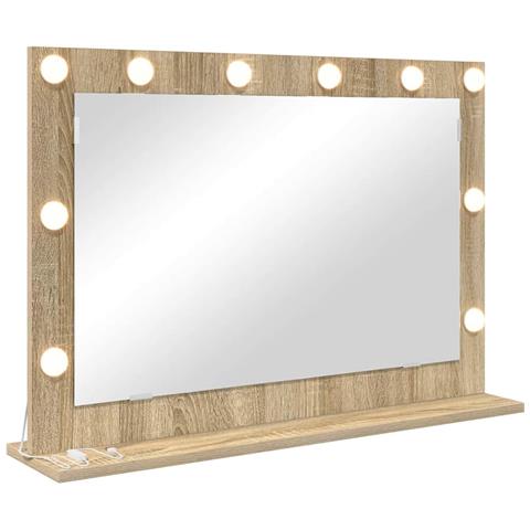 Specchio da Vanità con specchio Rovere Sonoma 80 x 55 x 18 cm - Foto 1