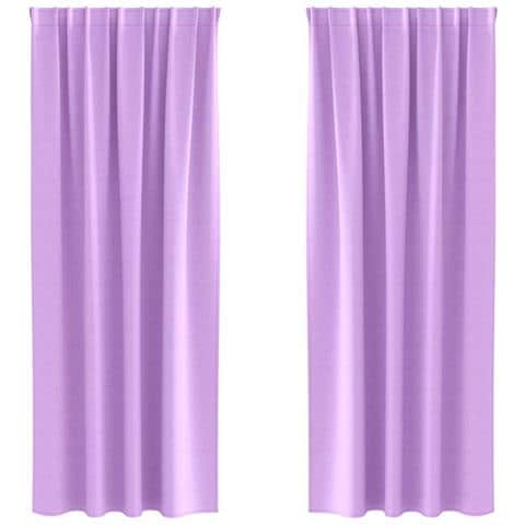 Tende con tende 2 pcs Viola Poliestere - Foto 1