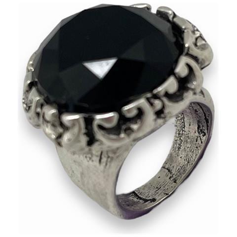 Anello Solitario Daiya, Argento, Cristallo Nero, Misura T14 - Foto 1
