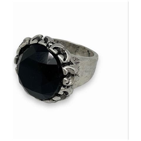 Anello Solitario Daiya, Argento, Cristallo Nero, Misura T14 - Foto 2