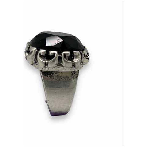 Anello Solitario Daiya, Argento, Cristallo Nero, Misura T14 - Foto 6