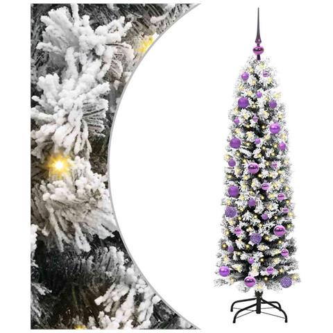 Albero di Natale artificiale con 150 LED Verde 150 cm - Foto 1