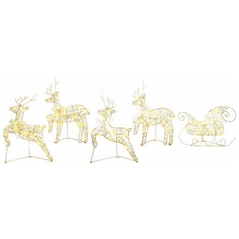 Renne LED con 40 LED 5 pcs Oro PET - Foto 1