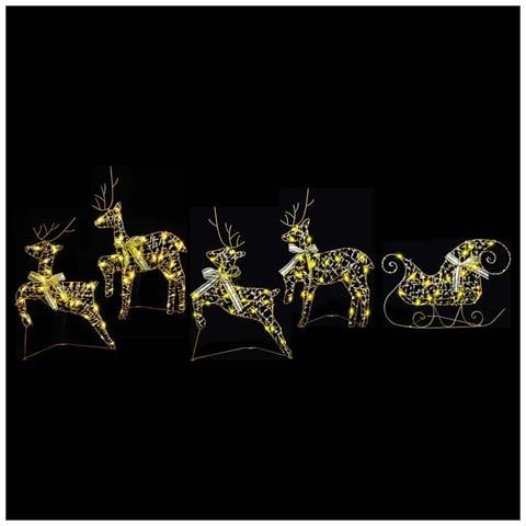 Renne LED con 40 LED 5 pcs Oro PET - Foto 2