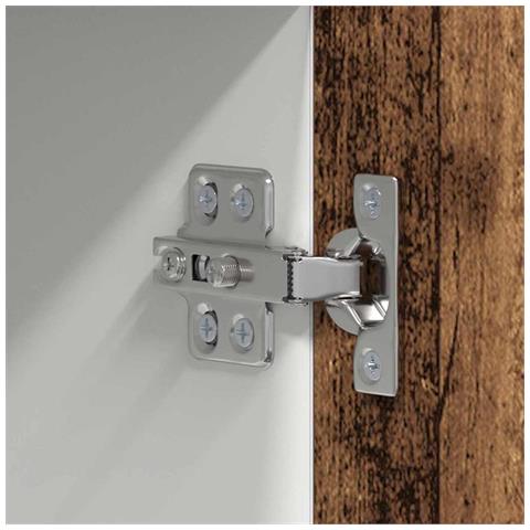 Armadio pensile Riga Legno Antico e Bianco 50 x 31 x 100 cm - Foto 9