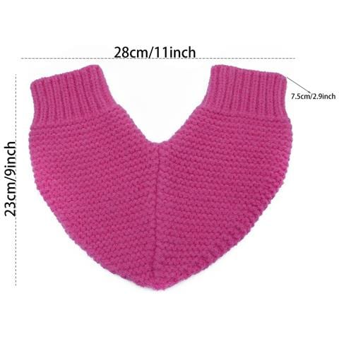Guanti Caldi Per Coppie - Guanti Invernali In Maglia Di Cotone Tinta Unita Rose Red - Foto 2