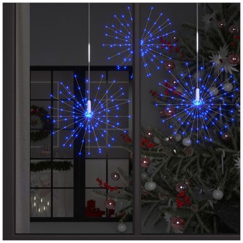 Lusso Casadino -  Luci Di Natale Fuochi D'artificio 2 Pz Blu 20 Cm 280 Led - Foto 8