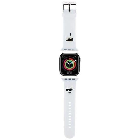 Cinturino 3d In Gomma Karl&choupette Heads, Per Apple Watch 38/40/41 Mm - Bianco - Foto 4
