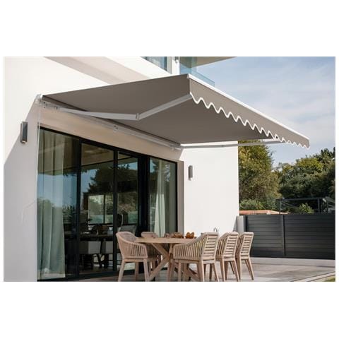 Tenda Da Sole Bianca Monoblocco Vecchio 3m X 2,5m Tela Tortora - Foto 1