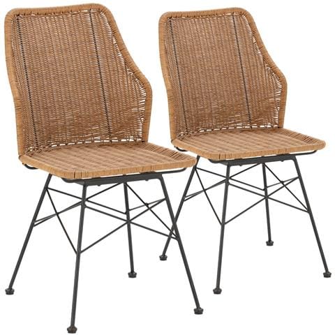 Set 2 Sedie Da Pranzo O Da Giardino Paola Ratan /nero - Foto 1