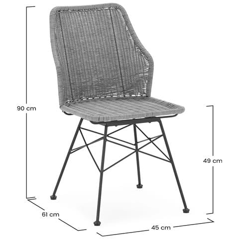 Set 2 Sedie Da Pranzo O Da Giardino Paola Ratan /nero - Foto 7