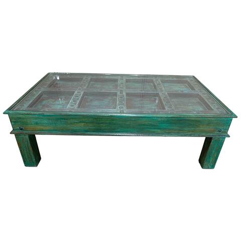 Tavolino Da Caffè In Legno Fatto A Mano 146x79x45h Cm - Foto 2