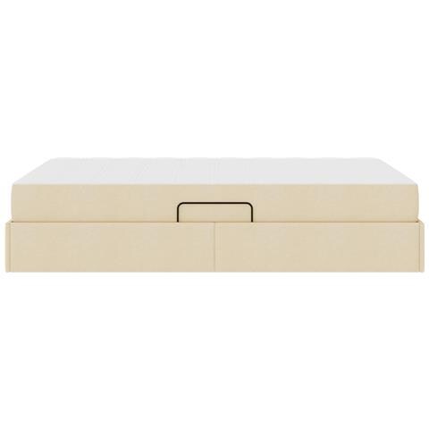 Letto con contenitore e materasso Crema 120 x 190 cm Poliestere - Foto 9