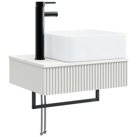 Lavabo da Parete Bianco 53 x 35 x 39 cm Legno ingegnerizzato - Foto 1