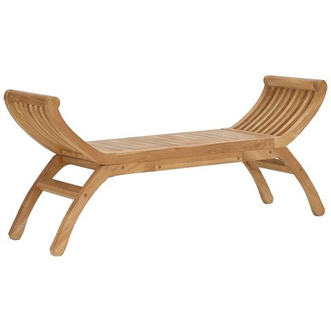 Panchina da giardino 2 -Seater 126 cm Legno di teak solido - Foto 1
