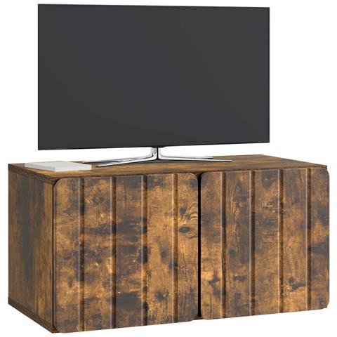 Mobile Porta TV da Muro Rovere Fumo 59,5 x 31 x 30 cm - Foto 2