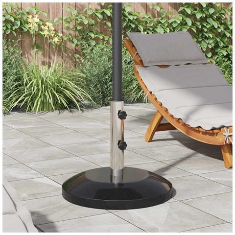 Base per parasole per palo da 40-50 mm 26.75 kg Nero - Foto 2