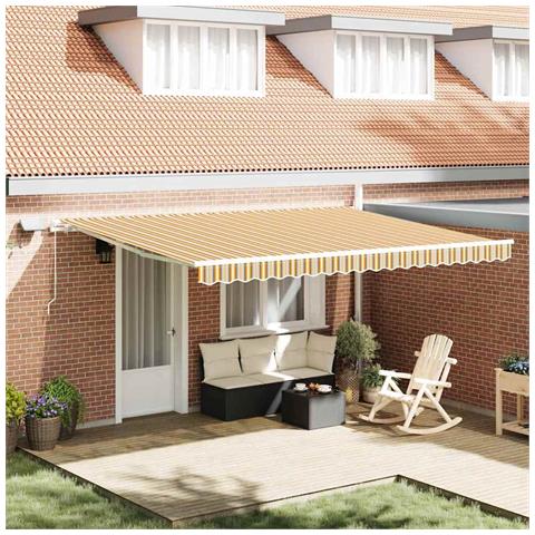 Tenda retrattile Multicolore 450 × 350 cm Tessuto e Alluminio - Foto 2