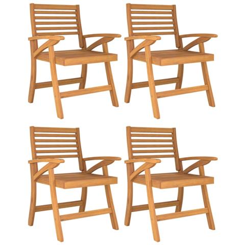 Sedie da Giardino 4 pz 58x58x87 cm Legno Massello di Acacia - Foto 1