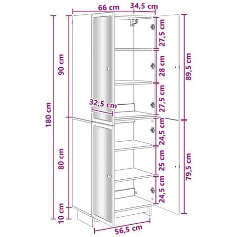 Set di armadi 2 pcs Rovere Artigianale 66 x 34,5 x 90 cm - Foto 9