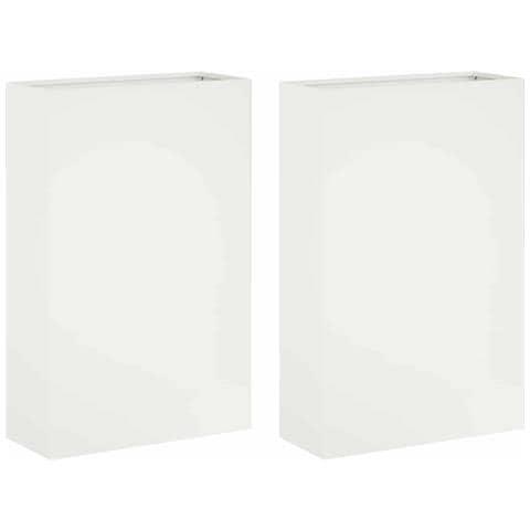 Vaso da giardino 2 pz Bianco 50 x 20 x 75 cm - Foto 1