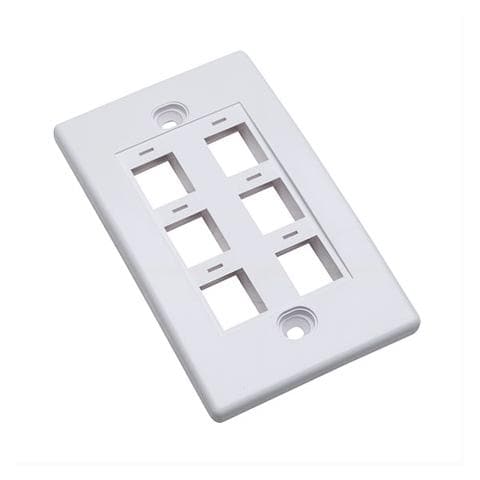 IWP-MD PSTR-6W - Placca porta frutti 6 posti mod. 503 Bianco - Foto 1