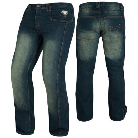 Jeans Pantaloni Moto Scooter Protezioni Ce Omologate Rinforzo Fianchi Blu 28 - Foto 1
