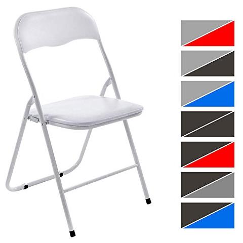 Sedia Pieghevole Felix In Plastica (pvc) I Sedia Chiudibile Telaio In Metallo E Seduta In Plastica Imbottita I Sedia Riunioni Ospiti Bianco-bianco - Foto 1