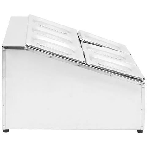 Supporto Gastronorm Con 6 Contenitori Gn 1/6 In Acciaio Inox - Foto 9