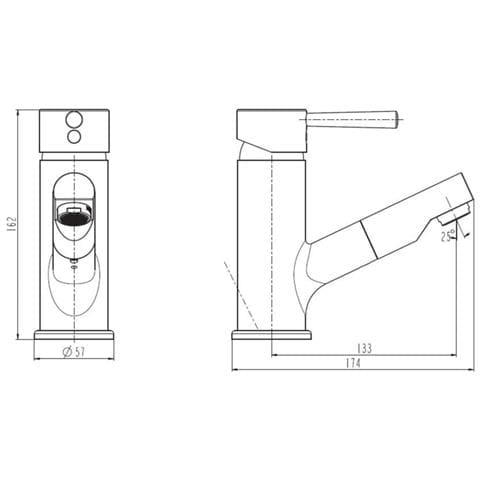 Miscelatore Per Lavabo Con Spruzzo Estraibile Cornwall - Foto 2