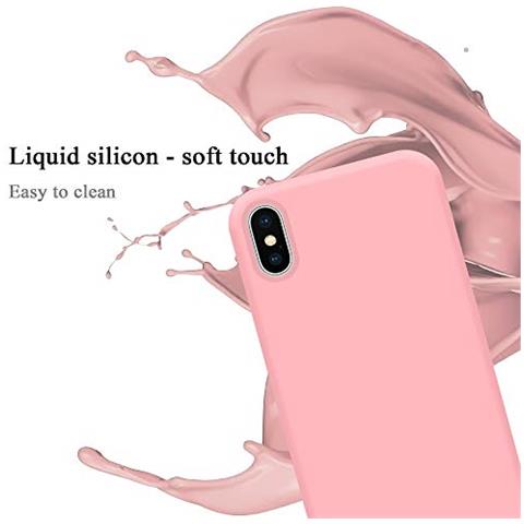 Custodia Compatibile Con Apple Iphone Xs Max In Liquid Rosa - Coperchio Protettivo In Silicone Tpu Flessibile - Foto 2