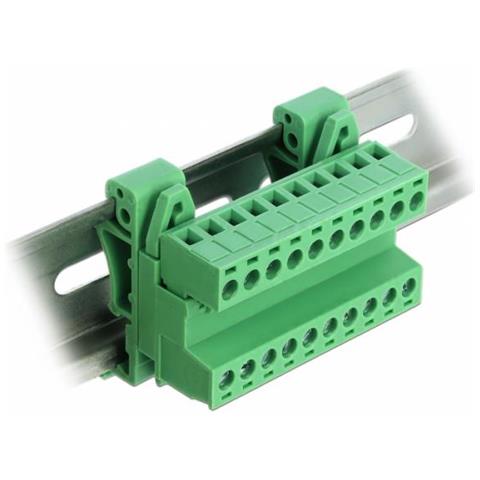 Set Di Morsettiere Per Guide Din A 10 Pin Con Passo Di 5,08 Mm, Angolate - Foto 1