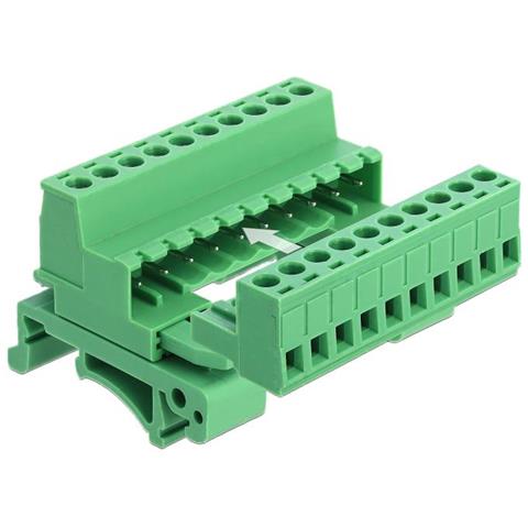 Set Di Morsettiere Per Guide Din A 10 Pin Con Passo Di 5,08 Mm, Angolate - Foto 2