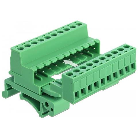 Set Di Morsettiere Per Guide Din A 10 Pin Con Passo Di 5,08 Mm, Angolate - Foto 4