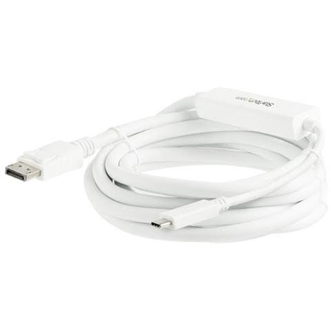 Cavo Adattatore USB-C a DisplayPort da 3m - 4k 60hz - Bianco - Adattatore USB Tipo-C - Compatible con Thunderbolt 3 - Foto 3