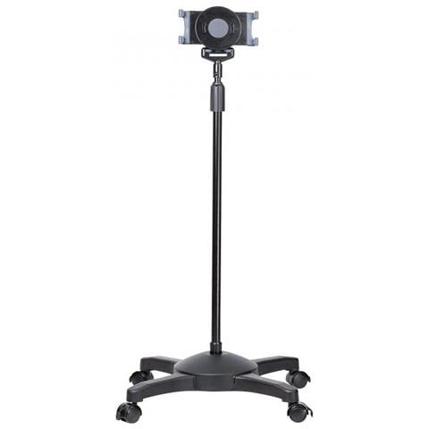 StarTech.com Supporto per tablet mobile con ruote bloccabili - Stand per tablet ad altezza regolabile - Sostegno universale da pavimento per tablet da 7 a 11" - Leggio porta tablet con reggi tablet rimuovibile - Foto 1