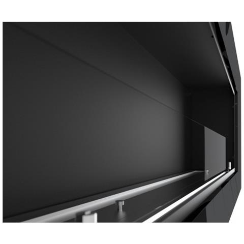 Rame 120 - Biocamino Da Incasso Camino A Bioetanolo Da Parete, Colori Vari - Bianco - Con Vetro - Foto 2