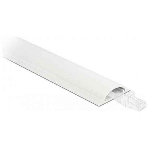 Passacavo 70 x 20 mm - lunghezza 1 m bianco - Foto 1