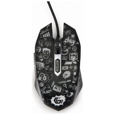 Mus-6b-grafix-01 Mouse Mano Destra Usb Tipo A Ottico 3600 Dpi - Foto 1