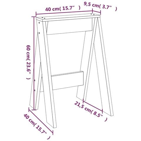Sgabelli 2 Pz Grigio 40x40x60 Cm In Legno Massello Di Pino - Foto 15