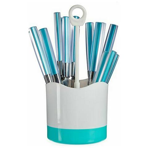 Set Di Posate Azzurro Acciaio Inossidabile (8 Unità) - Foto 2