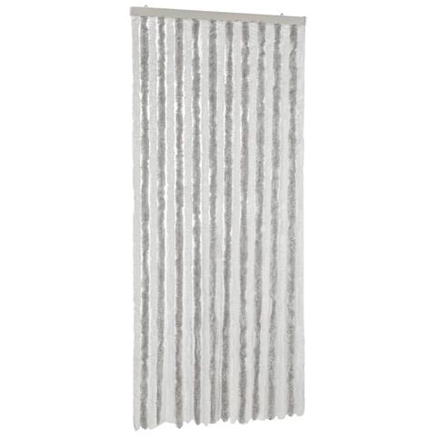 Tenda Antimosche Grigia Chiaro E Bianca 100x220 Cm In Ciniglia - Foto 2