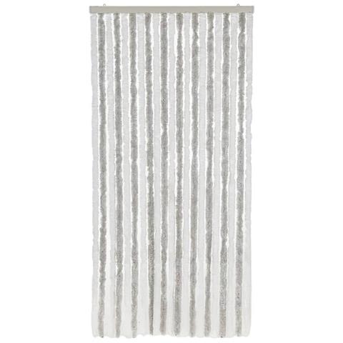 Tenda Antimosche Grigia Chiaro E Bianca 100x220 Cm In Ciniglia - Foto 3