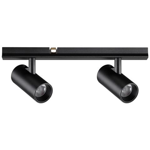 Illuminazione A Binario Moderna Stick Alluminio Nero Led 6w 3000k Ip20 - Foto 1
