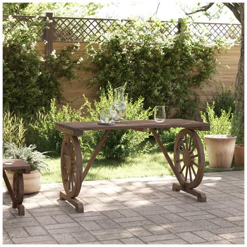 Tavolo da Giardino 115x55x65 cm in Legno Massello di Abete - Foto 3